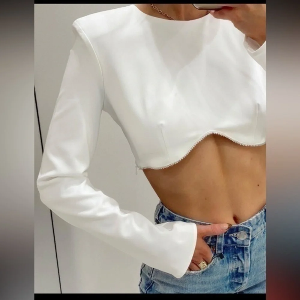 ZARA crop top with rhinestones